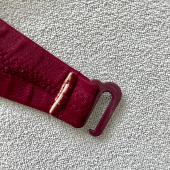 FINAL SALE $9 // J. CREW Burgundy Bikini Top No Underwire Push-Up - Picture 7 of 14